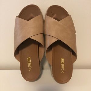 Espadrille slide sandals